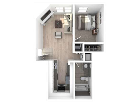 Villaggio on Yarrow Bay Apartments Piccolo Renovated Floor Plan