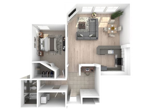 Villaggio on Yarrow Bay Apartments Positano Renovated Floor Plan