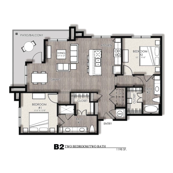 East B2 Floor Plan at Presidio at River East, Texas