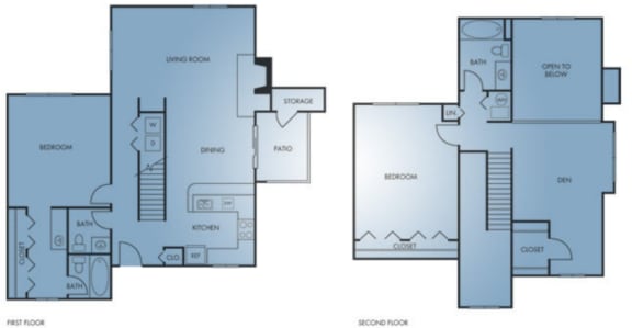 Regatta Apartments 2 Bedroom 2 Bathroom Townhome Floor Plan
