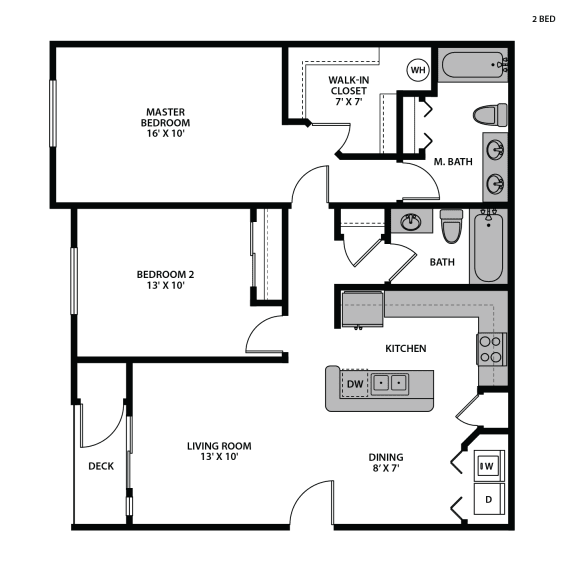 Regency Park Two Bed Floor Plan