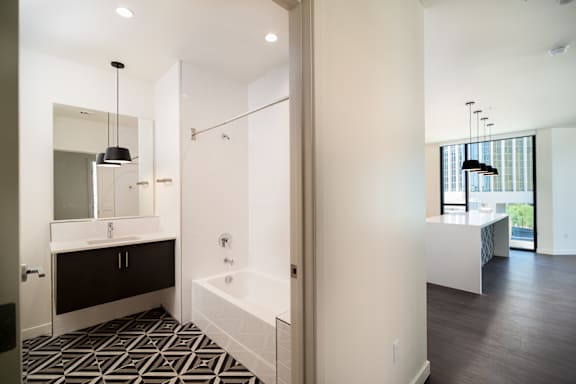 Spacious Bathroom at Rendezvous Urban Flats, Tucson, AZ, 85701