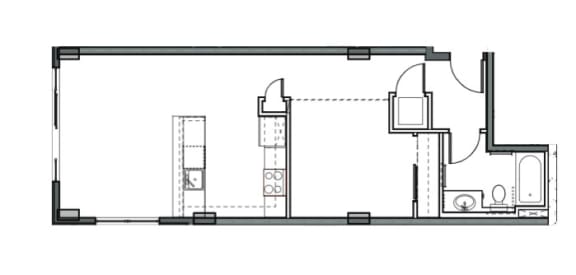 REO Flats One Bedroom Floor Plan