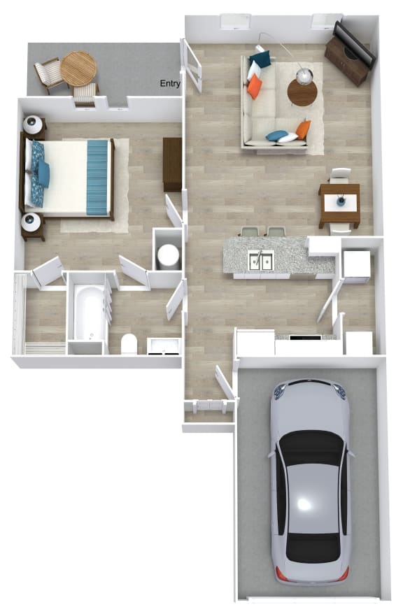 Satori Olathe Apartments in Kansas 1 Bedroom Floor Plan