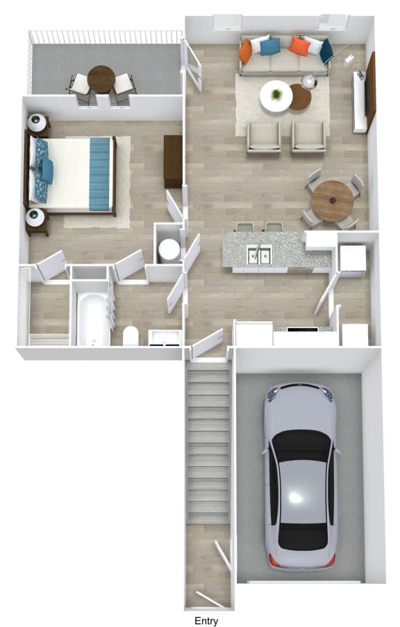 Satori Olathe Apartments in Kansas 1 Bedroom Floor Plan