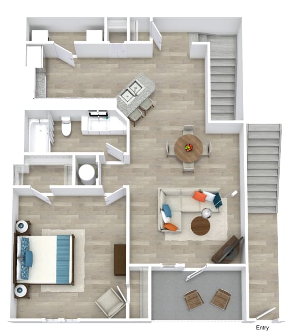 Satori Olathe Apartments in Kansas 1 Bedroom Floor Plan
