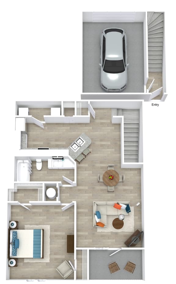 Satori Olathe Apartments in Kansas 1 Bedroom Floor Plan
