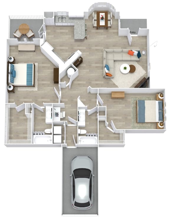 Satori Olathe Apartments in Kansas 2 Bedroom Floor Plan