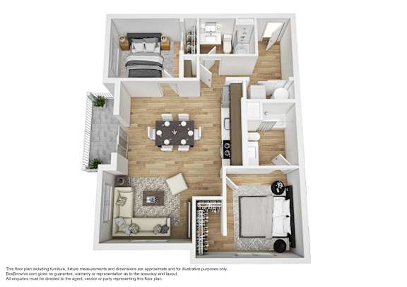 Sawtooth Flats Apartments in Post Falls, Idaho Two Bedroom Floor Plan