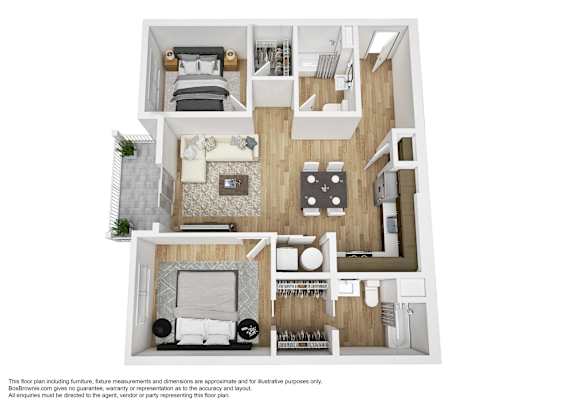 Sawtooth Flats Apartments in Post Falls, Idaho Two Bedroom Floor Plan