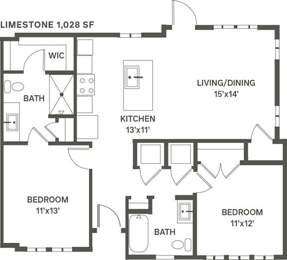 Slate at Fishers District Modern Villas and Townhomes in Fishers, Indiana Limestone Floor Plan