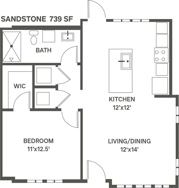 Slate at Fishers District Modern Villas and Townhomes in Fishers, Indiana Sandstone Floor Plan