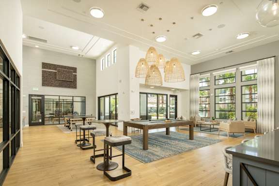 Spire Deer Valley Apartments in Phoenix, Arizona Clubhouse Lounge with Pool Table