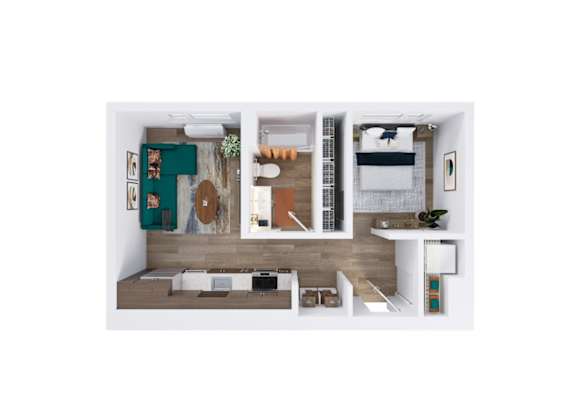 Studio-C Floorplan at Kinline, Beaverton, OR