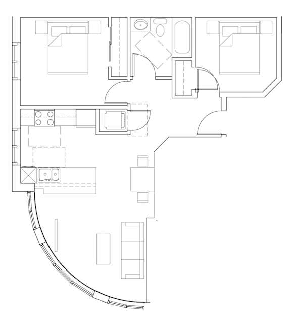 Sweetbriar Apartments in Seattle, Washington D1 Floor Plan