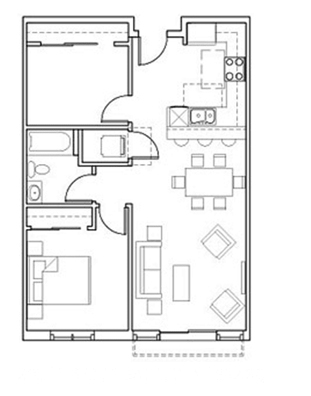 Sweetbriar Apartments in Seattle, Washington A7 Floor Plan