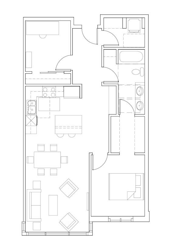 Sweetbriar Apartments in Seattle, Washington D2 Floor Plan