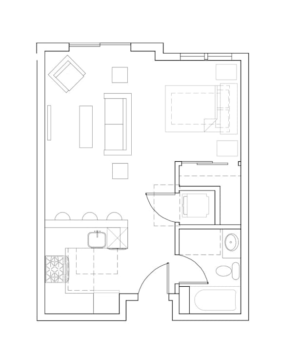 Sweetbriar Apartments in Seattle, Washington S1 Floor Plan