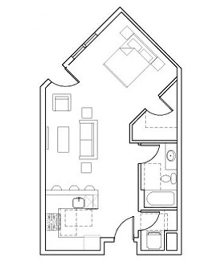 Sweetbriar Apartments in Seattle, Washington S4 Floor Plan