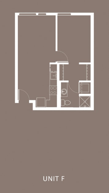 A floor plan of a unit labeled "Unit F" is displayed.