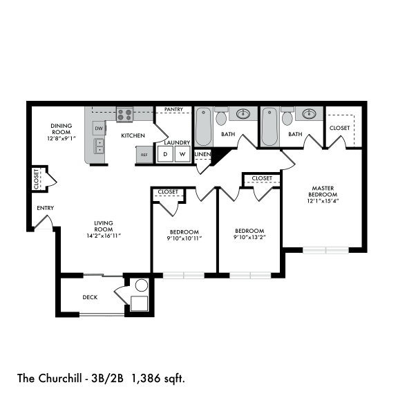 The Crossings at Chapel Hill Churchill Floor Plan