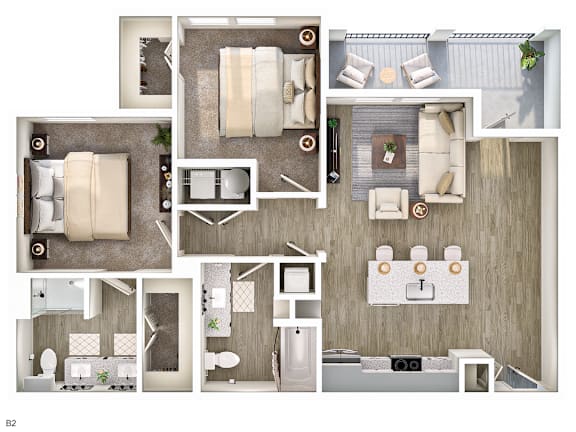 A series of images showing different layouts of a bedroom.
