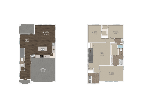 floor plan of the loft with roommates  apartments