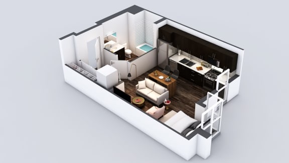 The Fifty Five Fifty Apartments in Los Angeles, California S5 Floor Plan