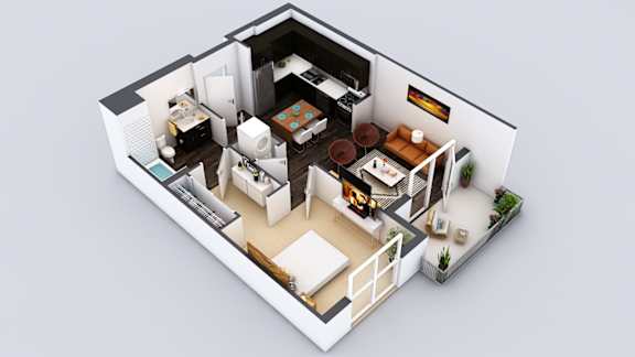 The Fifty Five Fifty Apartments in Los Angeles, California A9 Floor Plan