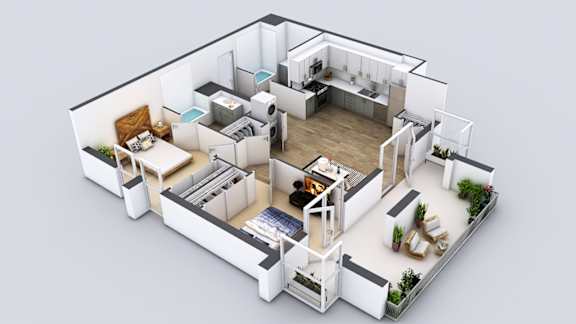 The Fifty Five Fifty Apartments in Los Angeles, California B11 Floor Plan