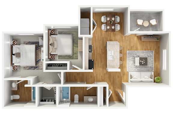 The Goat at Broadmoor in Pasco, Washington A1 Floor Plan