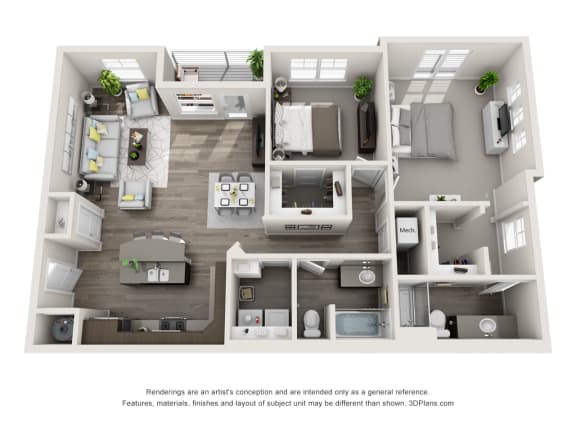 The Lakes at Eagle 2x2 AF Floor Plan