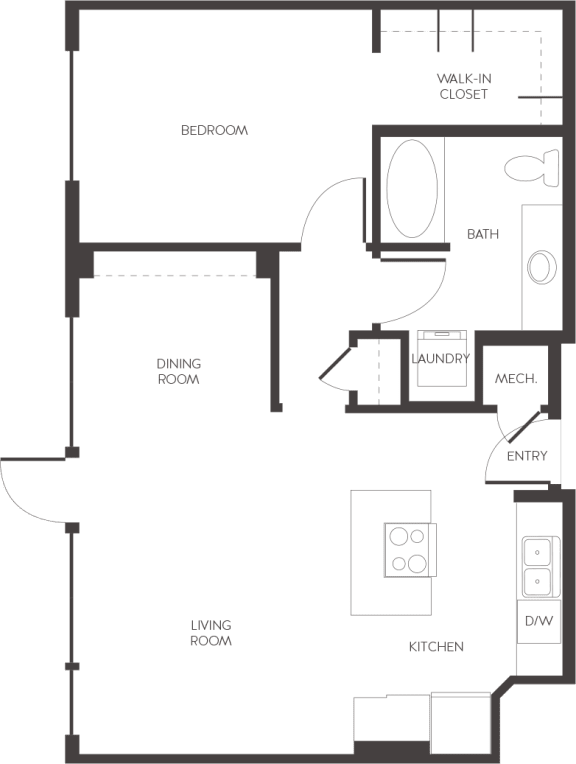 Denver, CO City House Apartments 1 bedroom 1 bath
