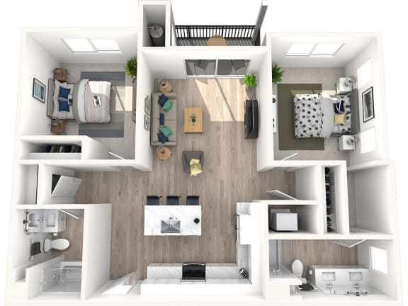 The Marlette 2x2 A Floor Plan