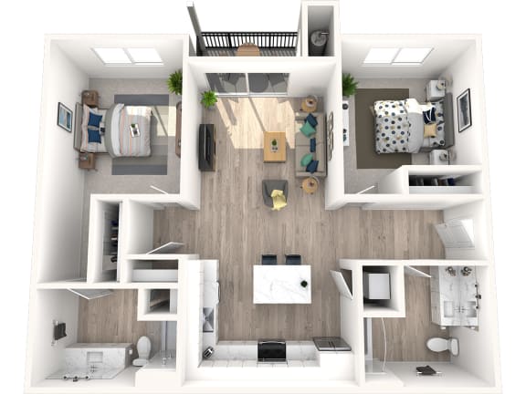 The Marlette 2x2 B Floor Plan
