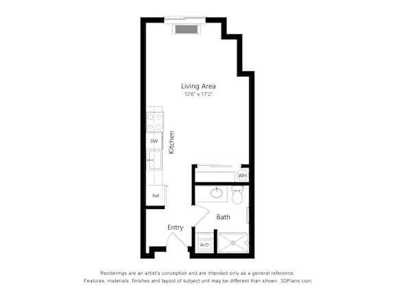 Meadowlark at Fairview Apartments in Fairview, Oregon Studio Floor Plan