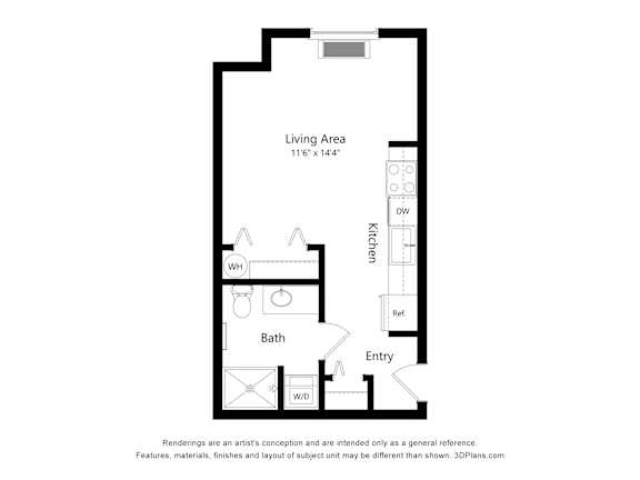 Meadowlark at Fairview Apartments in Fairview, Oregon Studio Floor Plan