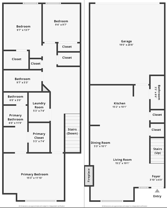 Thrive at Green Mountain Townhomes in Camas, WA Three Bedroom Floor Plan