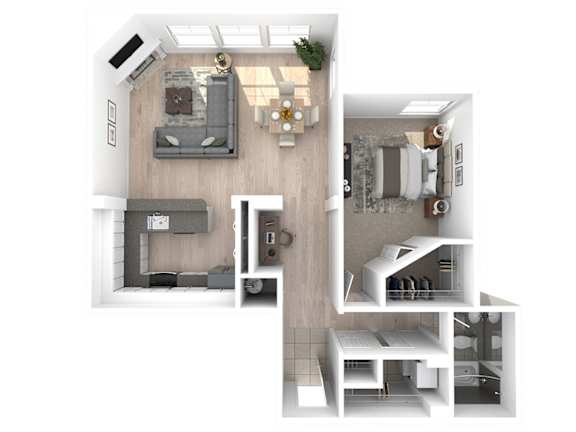 Villaggio on Yarrow Bay Apartments Torino Renovated Floor Plan