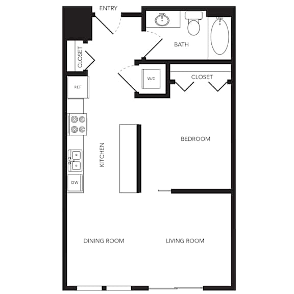 Towne Apartments in Seattle, Washington A1.1 Floor Plan