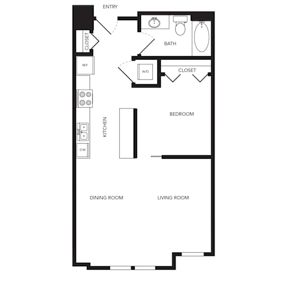 Towne Apartments in Seattle, Washington A1.3 Floor Plan