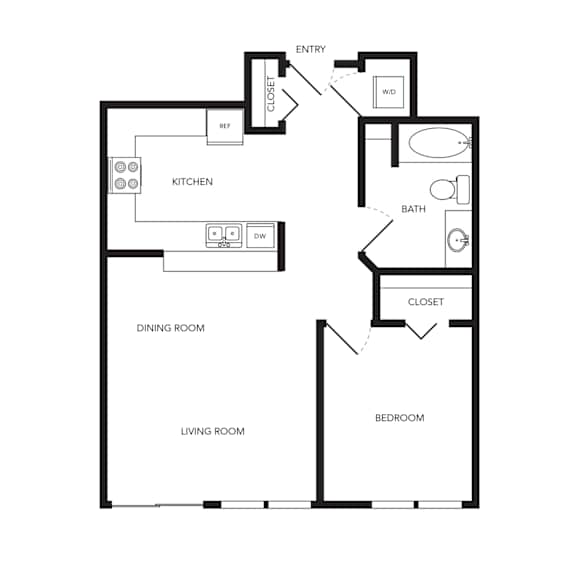 Towne Apartments in Seattle, Washington A15 Floor Plan
