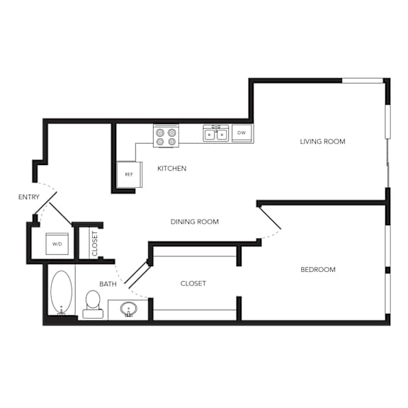 Towne Apartments in Seattle, Washington A18 Floor Plan