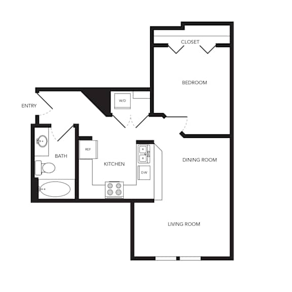 Towne Apartments in Seattle, Washington A2.1 Floor Plan