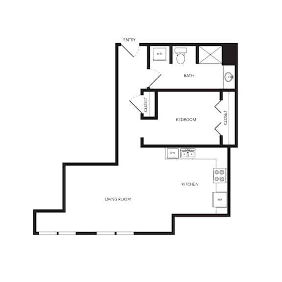 Towne Apartments in Seattle, Washington A27 Floor Plan