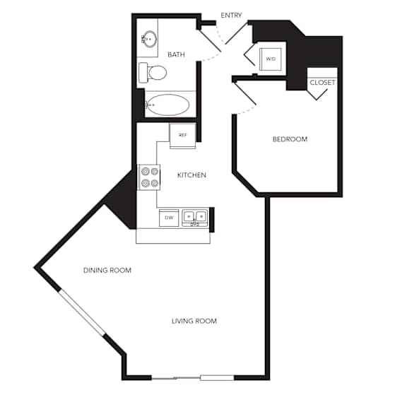 Towne Apartments in Seattle, Washington A9 Floor Plan