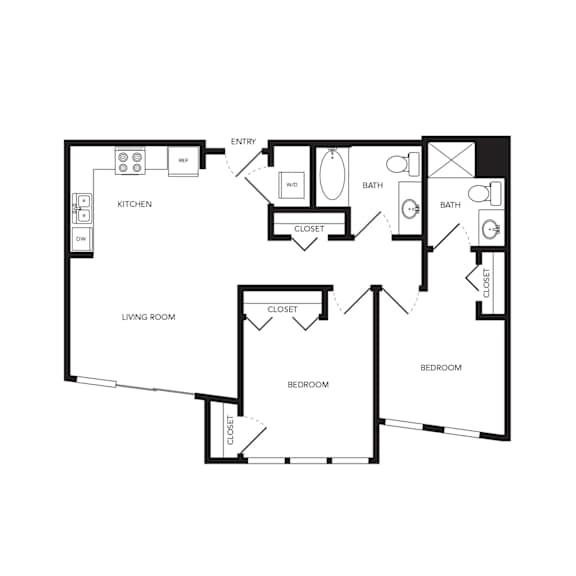 Towne Apartments in Seattle, Washington B1 Floor Plan