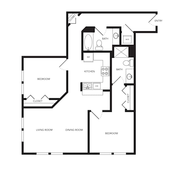 Towne Apartments in Seattle, Washington B10 Floor Plan