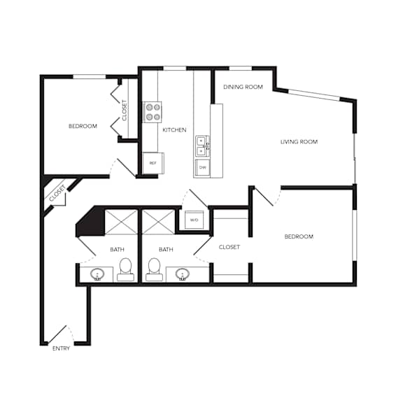 Towne Apartments in Seattle, Washington B6 Floor Plan