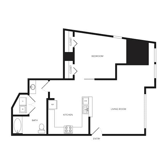 Towne Apartments in Seattle, Washington LW1 Floor Plan